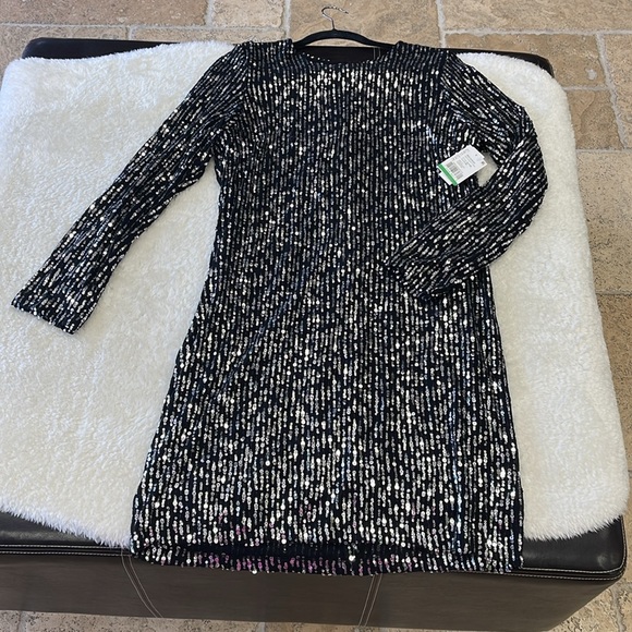 Karen Kane Long Sleeve Sequin Sheath Dress - Picture 4 of 10